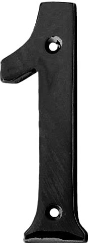 Motif 4-Inch Brass Letters Mailbox Decor Address Signs For Houses Outdoor Wall Decor Mailbox Numbers House Address Numbers For Outside Address Sign for Door Numbers (Satin Black, Number 1)