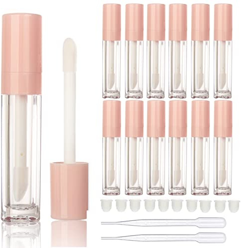 COSIDEA 14 st tomma 8 ml stor stav läppglans tub concealer tubförpackning (rosa)