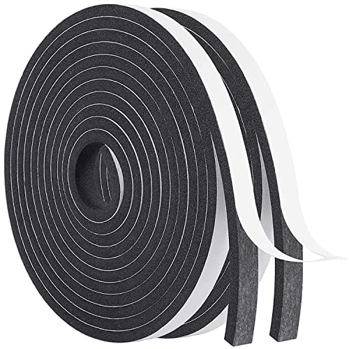 Dichtungsband Selbstklebend für Türen Fenster, 12mm(B) x 6mm(D)/8m Gummidichtung Türdichtung Schaumstoffband Schalldämmung Wasserdicht für Kollision Siegel Schalldicht