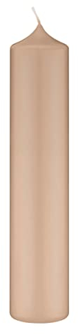 Altarkerzen (10% BW Anteil) (Bienenwachs Kerzen Portobello Nougat 300 x Ø 50 mm, 4 Stück, Kerzen mit Dornbohrung in RAL Kerzengüte Qualität