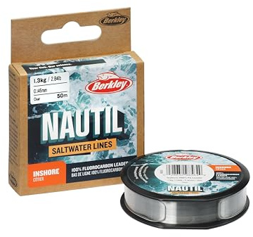 Berkley Nautil Inshore Fluorocarbon Angelschnur, transparent