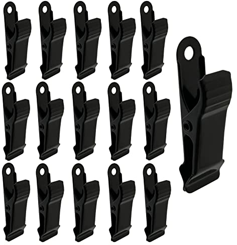 15 Pcs Mini Alligator Clips Metal Spring Clamps Black Alligator Clamps 0.5 Inch Wide Crocodile Spring Clips for Crafts Work, Smooth Jaw, 0.31 inch Capacity