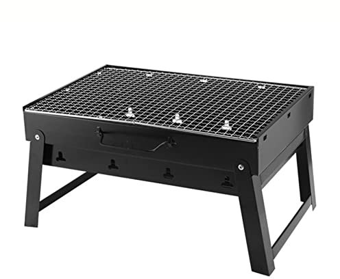 ATIBOSH Pliable BBQ Grill Barbecue Barbecue Portable Barbecue à Charbon DéMontable de Table 43 X 29 X 22 cm pour Jardin, Balcon, Voyage, Camping