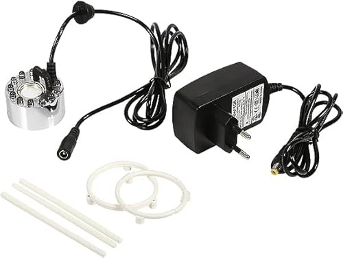 Gavigain 24V Color Changing Ultrasonic Mist Maker, Water Fountain Pond Atomizer Air Humidifier 12 LED(Without Adapter)