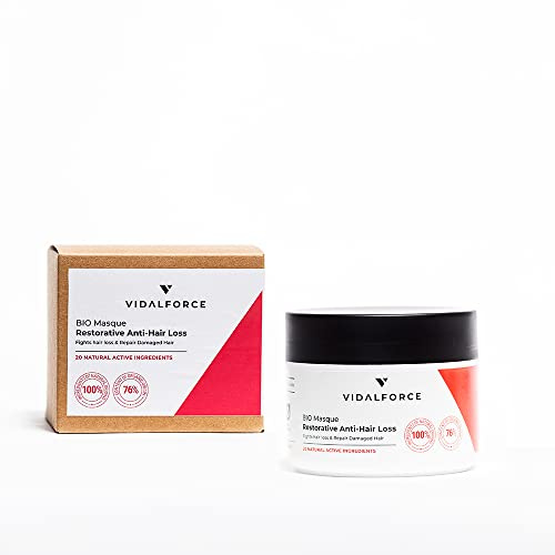 VidalForce Anti-Haarausfall-Maske für trockenes und geschädigtes Haar I Detox Argan Sheabutter und natürliches Jojoba I Professionelle Haarmaske für professionelle Friseure I 200ml