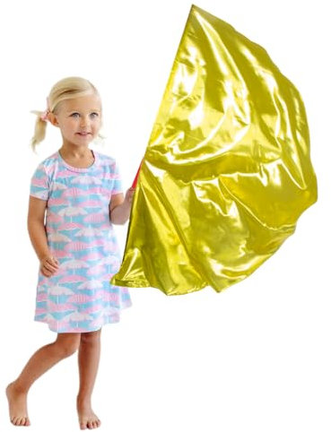 Bandera de adoración con barra escalable para niños, bandera de semicírculo suave de 36 pulgadas para práctica de baile, bandera de alabanza, bandera divina, bandera flexible (dorada)