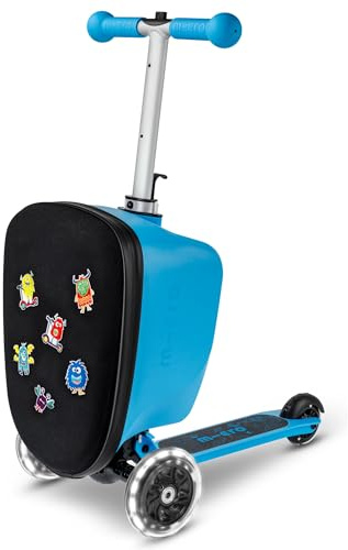 Micro™ Luggage junior Patch & Play | Kindertrolley mit Scooter | Höhenverstellbar & klappbar | Reisekoffer | Kinder Handgepäck | Koffer, Trolley & Roller in einem ab 3 Jahre