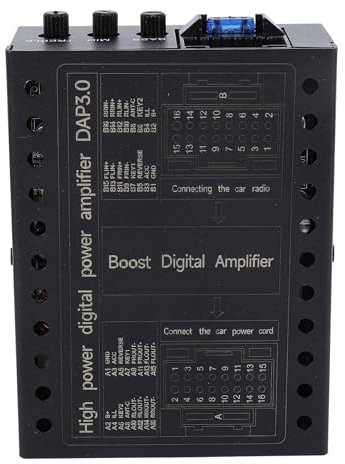 Amplificatore DSP per Auto Sistemi Audio per Auto Stabili di Classe AB Nero per Installazione Professionale Fai-da-te