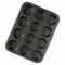 G4GADGET Nonstick 12 Cup Muffin Tray - Dishwasher Safe, Premium Bakeware for Muffins & Cupcakes, Heat Resistant, Stain-Resistant, Oven-Safe up to 450°F, Black