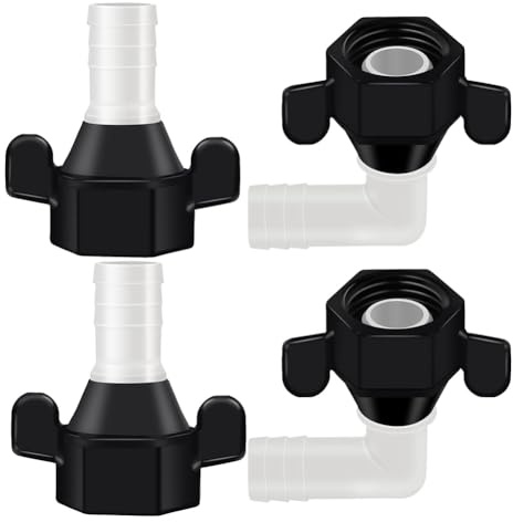 Blisfulhoks 4Pack 1/2 Inch X 14 NPT X 1/2 Inch Barb Elbow and Straight Swivel Adapter RV Water Pump, Female Threaded Pex Fittings