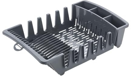 Metaltex Smartex Spülkorb, kompaktes Abtropfgestell mit viel Platz, Grau
