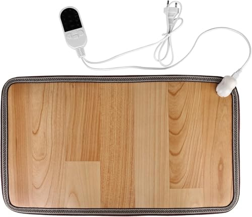 BAIFULAI 220V Beheizte Bodenmatte für Fuß, 30 * 50cm Klein Heizmatte Fussboden, Fußwärmer Elektrisch, Heizmatte Fussboden, Wasserdichte Wärmebehandlungen Fuß Heizmatte für Büro, Haus