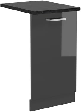 Vicco Façade de Lave-Vaisselle R-Line, Anthracite Haute Brillance, 45cm, PT Anthracite, pour Une Combinaison Libre au Sein de systèmes de Cuisine modulaires