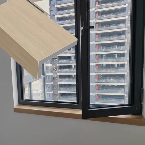 Minglez Window Sill Cover Original Wood Windowsill Protector Cover Composite Plate, Waterproof Window Sill Guard Board for Old Window Cill, Custom Size Bay Replacement Tirm(80x20cm (31 1/2 X7 7/8))
