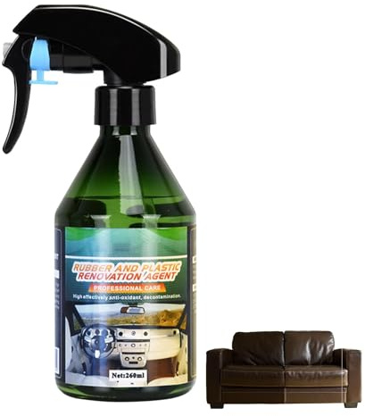 Limpiador interior del automóvil: spray de restaurador de tapicería, solución de brillo del tablero, protector de asiento del automóvil | Acondicionador de cuero de fórmula avanzada, solvente de limpi