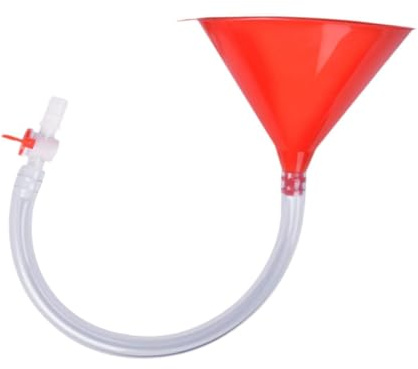 LeeQinersw Beer Funnel with Valve, 8x 6.5Funnel with Flexible Hose Long Term Use Beer Accessories & Drinking Games for Efficient Drinking at Parties And Events, Sinle Tube