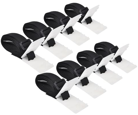 Lihetymg Haltebänder Poolfolie 8er Set Befestigungsbänder mit Klammern und Schnallen Pool Aufroller Aufrollvorrichtung Fahrbar Solarfolie Poolplane Aufroller Pool Ersatzteile für Schwimmbecken Boden