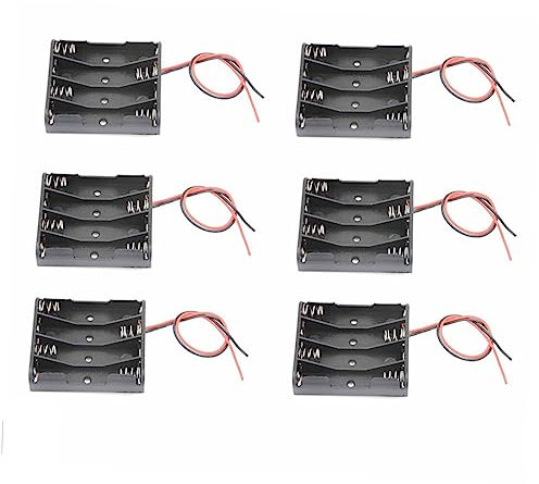 DIYEAH 6pièces Boîtier pour Piles AAA avec Câbles Conducteurs Support pour Piles AAA Boîtier De Batterie Facile à Installer