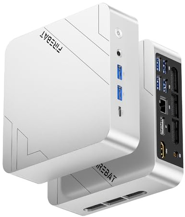 FIREBAT Mini-Gaming-PC, AMD Ryzen 7640HS (bis zu 5,0 GHz), 5600 MHz, Radeon 760M, USB 4/2,5 GHz LAN/HDMI 2.0/WiFi 6/DP1.4/54 W, 16 GB DDR5 5600 MHz RAM, 512 GB SSD, Mini-Desktop-Computer 【F1】