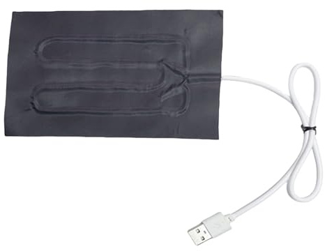 Almohadilla térmica eléctrica USB – Alfombrilla térmica portátil de invierno, almohadilla de terapia de calor recargable | Unidad térmica suave multifuncional y cómoda, cojín eléctrico ajustable para