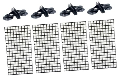 WEKAMOS Aquarium Isolation Panel Black Lattice Divider with Suction Cups for Fish Tank Breeding Separation and Bottom Filter Easy to Install and Splice