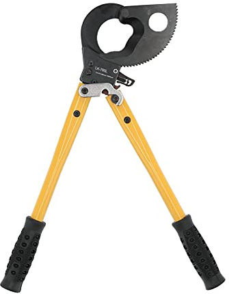Grcfumo Tagliacavi, Tagliafili Acciaio Crv per impieghi gravosi, Tagliacavi Forbici a cricchetto in acciaio Manico in plastica PC Utensile manuale per taglio cavi LK 760L