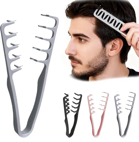 BSITSSS 3 Pezzi Pettine Texture, Pettine a Denti Larghi, Pettines Capelli Volumizzante Capelli Ricci Per Coprire le Cuciture Uomini Donne Coprire le Cuciture Accessorio