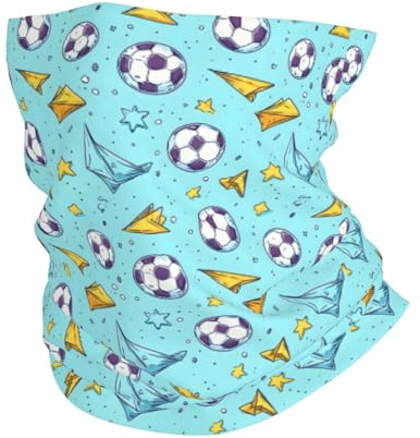 Röhrenschal Fußball-Papierflieger Multifunktionstuch Ski Schlauchschal Sturmhaube Halswärmer Für Yoga Klettern Lauf 25X50 cm