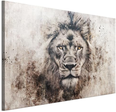 LUMASOUL Wandbilder Wohnzimmer Leinwandbild Tiere 120x80 cm | 1-teiliges Bild für Schlafzimmer, Flur, Büro und Küche, modernes Foto-Motiv