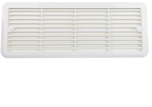 Monteringsgaller för kylskåp för husbil 483 mm x 186 mm | robust ABS väderbeständig luftflödesskydd | kompatibel med husvagnsmodeller OE 62445480 (vit)