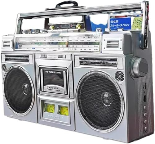 Boombox with AM/FM Radio & Bluetooth, Retro Design, Built-in Stereo Speakers for Enhanced Sound Quality, Ideal for Music Lovers