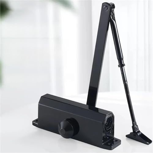 Cierrapuertas hidráulico con amortiguador de 25 kg a 80 kg, con velocidad ajustable, herrajes for puertas con cierre suave y silencioso.(L-Automatic payment)