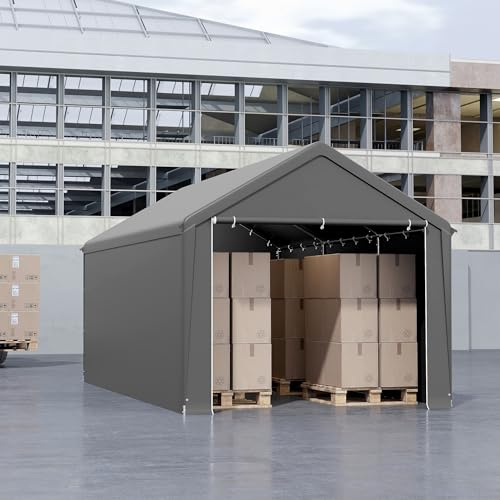 SUBTLETY Carport 3 x 6 m garagetält vintersäkert med PE presenning, vattentätt, tältgarage vintersäkert, mobilt tältgarage vattentätt med hagel och damm, förvaringstält stabilt förvaringstält för bil