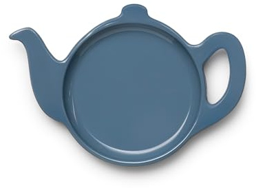 Zeal Tea Bag Tidy, Teapot Shaped Tea Bag Holder & Coaster, BPA Free Melamine Tea Bag Rest Dish