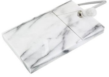 Judge Marble Cheese Board with Wire Cutter 21cm x 20cm - 25 Year Guarantee, White