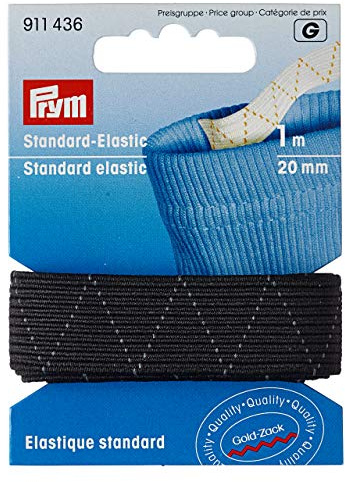 Prym Standard-Elastic 20 mm schwarz, Polyester