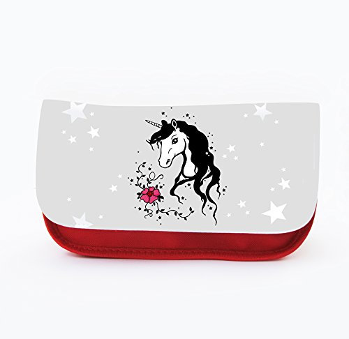 ilka parey wandtattoo-welt Federtasche Federmäppchen Stiftetasche Kosmetiktasche Federmappe mit Einhorn Pferd Einhörner Unicorn f032