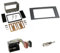 Einbauset: Autoradio Doppel-DIN 2-DIN Radioblende Radio Blende Halterung schwarz + Quadlock Radioanschlusskabel Radio Adapter für Ford Focus C-MAX (DM2) 05/2003-03/2007 / Ford C-Max (DM2) Facelift