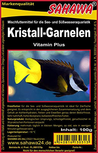 SAHAWA Frostfutter 5 x 100g Blister Kristallgarnelen Fischfutter
