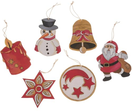 matches21 HOME & HOBBY Baumschmuck Weihnachten DIY Holz Bastelset für Kinder ab 8 Jahren Laubsägevorlage