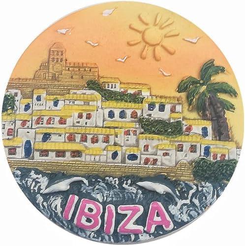 3D-Kühlschrankmagnet, Souvenir, Geschenk, Heim- und Küchendekoration, Magnet-Aufkleber, Ibiza Spanien Kühlschrankmagnet