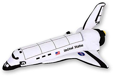 ArtCreativity Stuffed Space Shuttle - 14 Soft Cuddly Astronaut Toy for Kids, Easter Basket Stuffer, Birthday Gift