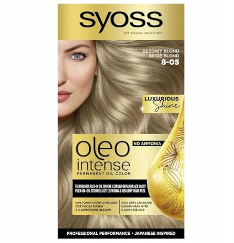 Syoss Oleo Intense Haarfärbemittel Mit Lang Anhaltender Färbung Mit 8-05 Beige Blonden Ölen