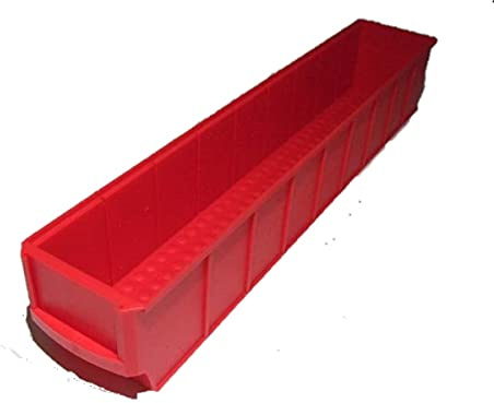10 Industrieboxen 500x91x81mm rot Stapelboxen Lagerbehälter Schütte Regalkästen Lagerbox stapelbar Made in Germany