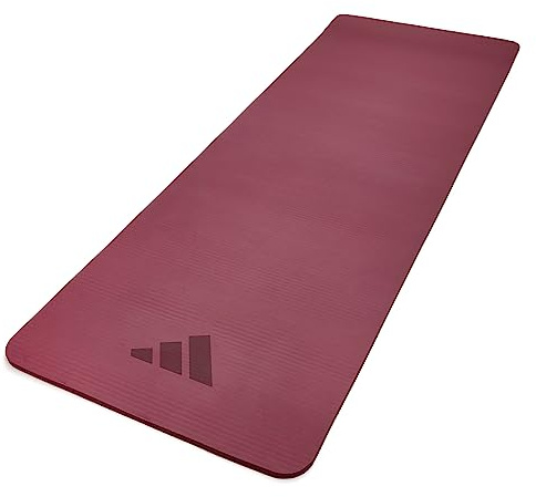 adidas Pilates-Matte | Gerippte Oberfläche für sicheren Halt – inkl. 2-in-1-Tragegurt als Dehnband nutzbar