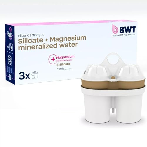 BWT Silikat & Magnesium Filterkartuschen 3 Stück | für Haut, Haare und Nägel, enthält Silizium, mineralisiert dein Trinkwasser, Wasserfilterkartuschen für BWT Wasserfilter