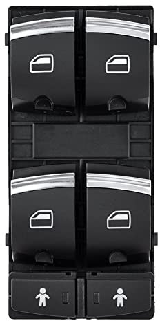 HAENJA Elektrische Fensterhebersteuerung Schaltertaste 4F0959851J Auto Power Elektrische Fenster Schalter Heber Konsole Taste Für A&UDI Q7 (4LB) 3,0 TDI, 3,6 FSI, 4,2 TDI, 6,0 TDI 2006-2015