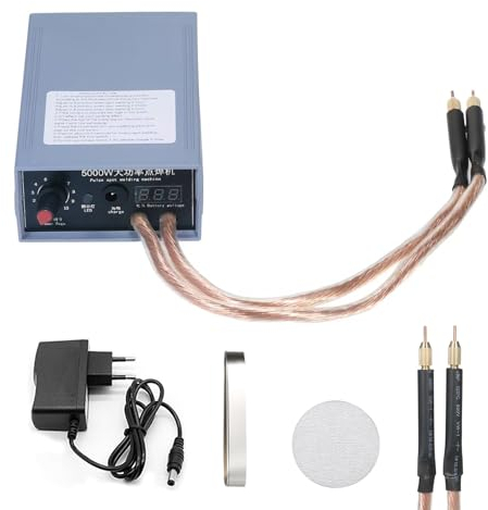 Mulcort Tragbares Punktschweißgerät mit hoher Leistung 5000W Tragbares Punktschweißgerät 0-800A Einstellbare Schweißgeräte für 18650 Batterie Europäischer Stecker