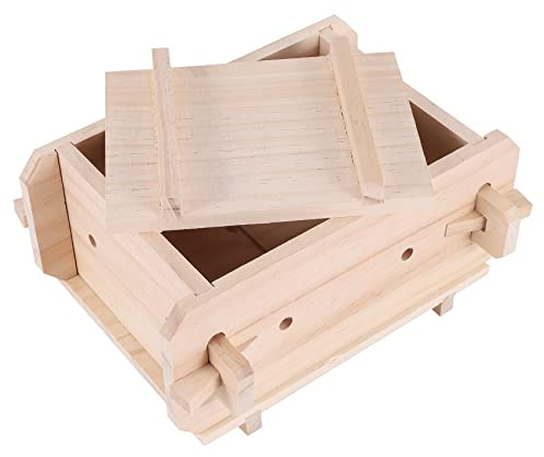 Jaopary Tofu Mold Tool,Removable Wooden Press Box,Home Kitchen Tofu Maker Press Mold Kit for DIY Tofu Mold Cooking Handmade