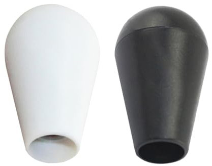 2 Stück Arcade Joystick Oval Balltop, Schwarz+Weiß Kugelgriff Oberteil Ersatzteil Ellipse Oval, Arcade Zubehör Part
